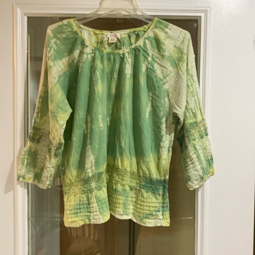 Sundance tie dye peasant top - size M - Picture 1 of 4